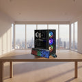 Gaming PC Desktop Computer, AMD Ryzen 7 5700X up to 4.6G, Geforce RTX 3050 6G, 16GB DDR4, 1TB SSD, Wifi 6 & BT 5.2, RGB Fan X4, Windows 11 Home